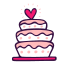 cake, dessert, love, party, sweet, topper, wedding 