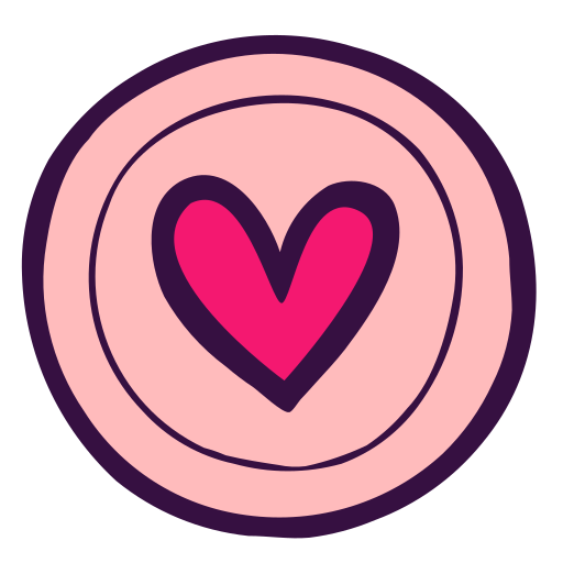 Circle, doodle, favorite, heart, like, plate, valentine icon - Free download