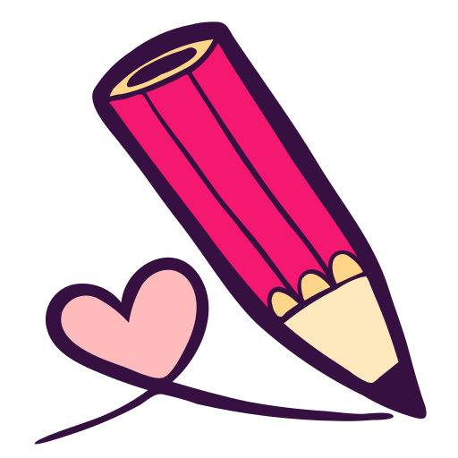 Draw, edit, heart, line, pencil, writing icon - Free download