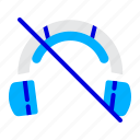 muted, headphone, headset, headphones, earphones, support, silent, off, mute