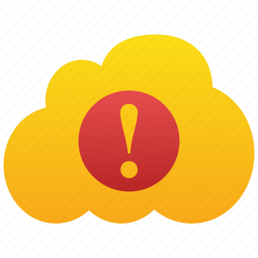 Alarm, alert, attention, caution, cloud, danger, error icon - Download on Iconfinder