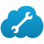 cloud, config, desktop, options, preferences, repair, settings, system, tool, wrench 