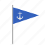anchor, flag, marine, pointer, sea, signal, poi 