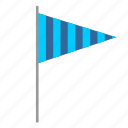 blue, flag, signal, striped, triangle, poi 