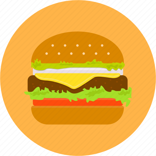 Burger, cheese, fast food, hamburger, lunch, meat, tomato icon - Download on Iconfinder