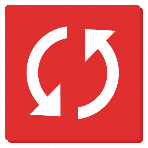 Cycle, red, reload, rounded, sync, update icon - Download on Iconfinder