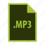mp3, audio, extension, format, multimedia 