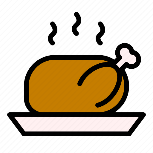 Chicken, dinner, food, roast turkey, thanksgiving icon - Download on Iconfinder