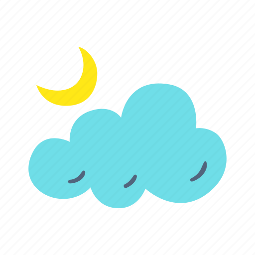 Cloudy, night, weather, forecast, climate, moon icon - Download on Iconfinder