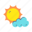 little clouds, clouds, sun, weather, forecast, climate 