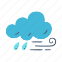 windy, rain, clouds, weather, forecast, climate