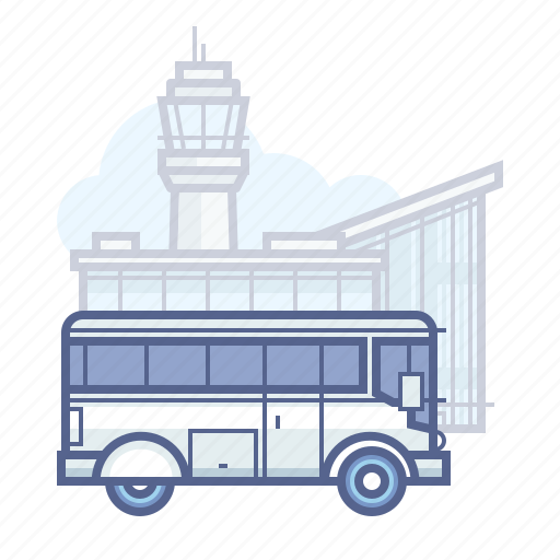 Airport, bus, shuttle, transfer, travel icon - Download on Iconfinder
