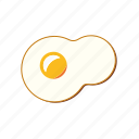 egg, food, fried, yolk