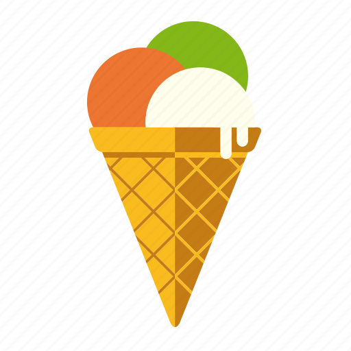 Dairy, food, ice cream, italian, scoop, waffle icon - Download on Iconfinder