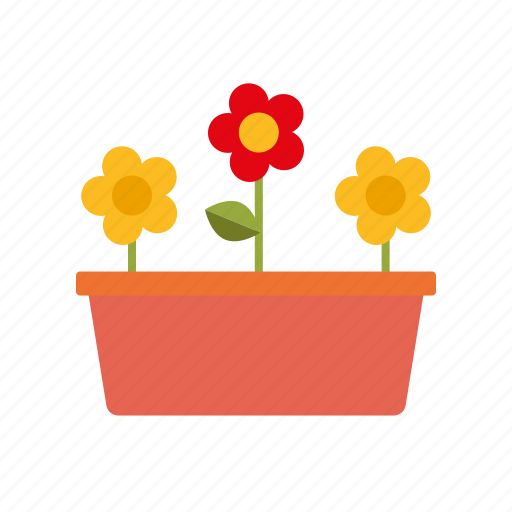 Container, equipment, flower pot, flowers, garden, gardening, planter icon - Download on Iconfinder