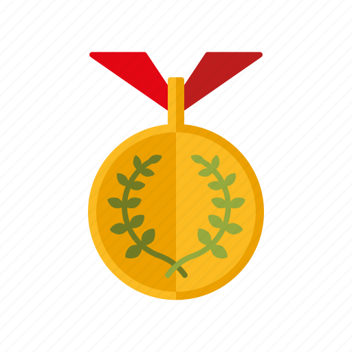Athletics, award, competition, gold, laurel wreath, medal, sports icon - Download on Iconfinder