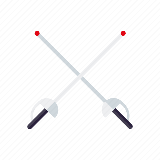 Combat sports, crossed, equipment, fencing, fencing foils, sports icon - Download on Iconfinder