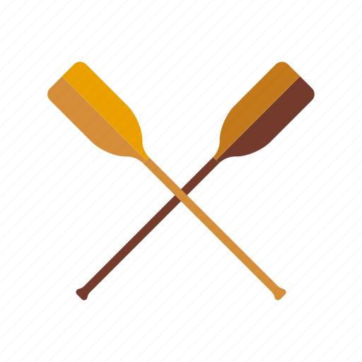 Crossed, equipment, paddles, rowing, skulling, sports icon - Download on Iconfinder