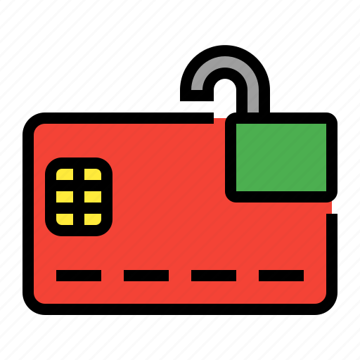 Card, chip, credit, debit, unlock icon - Download on Iconfinder