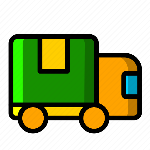 Icon, color, truck, delivery, transportation icon - Download on Iconfinder