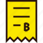 bill, bitcoin, document, ecommerce, invoice, online, voucher 