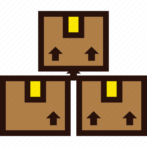 Boxes, cardboard, exportation, importation, package, shipping, stack icon - Download on Iconfinder