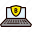 bitcoin, laptop, online, payment, secure 