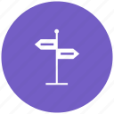 arrow, direction, navigation board, path guide post, road, way