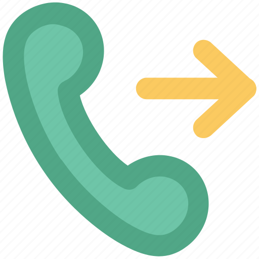 Contact, outgoing, outgoing call, phone, receiver, telephone receiver icon - Download on Iconfinder
