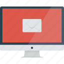 communication, computer, device, email, envelope, imac, mail, message, new message 