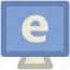 computer, computer monitor, e learning, e-learning, explorer sign, monitor 