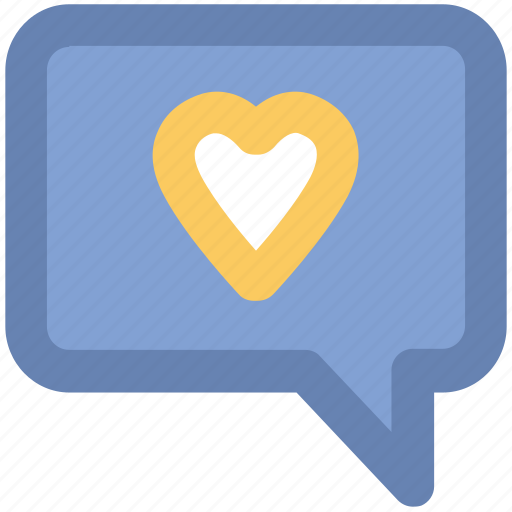 Chat balloon, chat bubble, heart bubble, love, love chat, romance, speech bubble icon - Download on Iconfinder