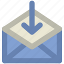 email arrow, envelop, incoming email, letter, mail, receive email