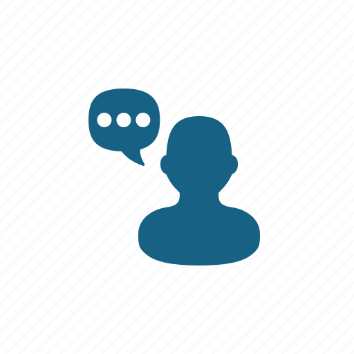 Chat bubble, communication, man, speech, talking icon - Download on Iconfinder