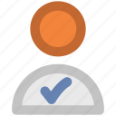 checkmark, confirmed account, user profile, validation, verified account, verify, web element 