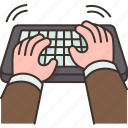 keyboard, typing, computer, work, online