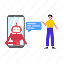 robot, talkingmobile, communication, online