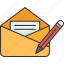 letter, correspondence, writing, envelope, message 