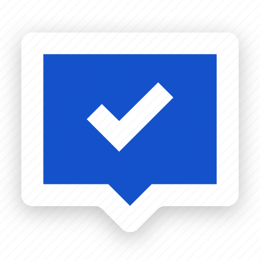 Chat, checkmark, message, communication icon - Download on Iconfinder