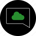 chat, cloud, communication, message, notification, text, upload