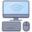 display, computer, mouse, keyboard 