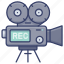 camera, film, record, video 