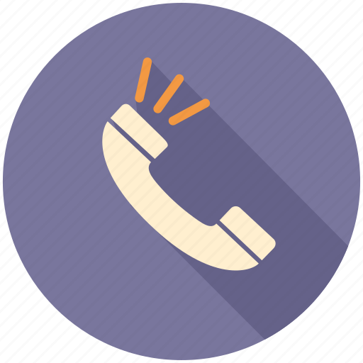 Handset, long shadow, phone, talk, talking icon - Download on Iconfinder