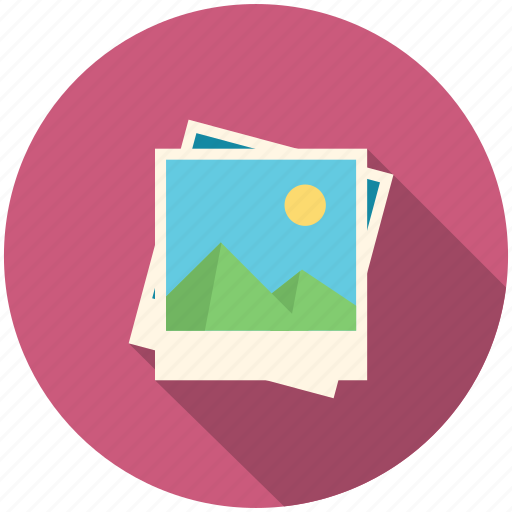 Frame, long shadow, photo, picture, polaroid icon - Download on Iconfinder