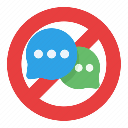 Chat, comment, forbidden, message, bubble, no, talk icon - Download on Iconfinder