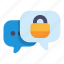 chat, internet, lock, locked, message, security, talk 