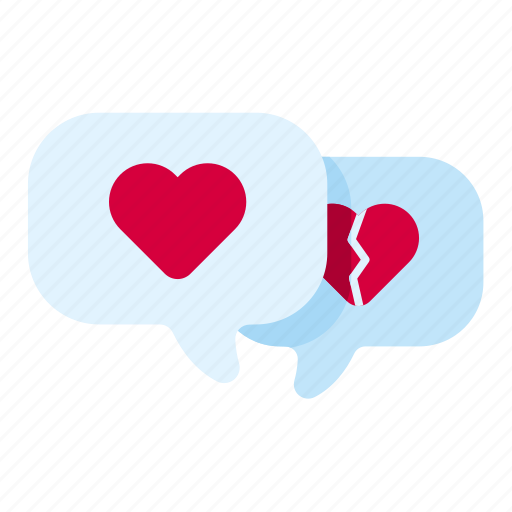 Bubble, chat, comment, favourite, heart, like, brokeheart icon - Download on Iconfinder