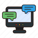 chat, comments, communication, conversation, message, desktop 