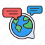 earth, environment, globe, chat, message, communication 
