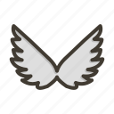 wings, angel, bird, contour, feather